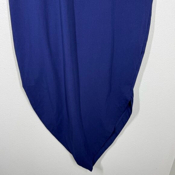 Universal Standard Geneva T-Shirt Dress Navy Blue Asymmetrical Hem Size XS 10/12 - Picture 4 of 7